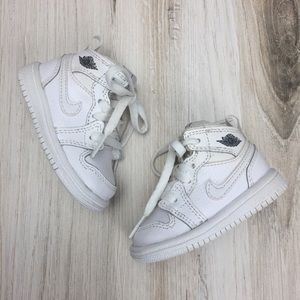 Nike Air Jordan’s | White Tie Up, Jordan 1 Mid C3